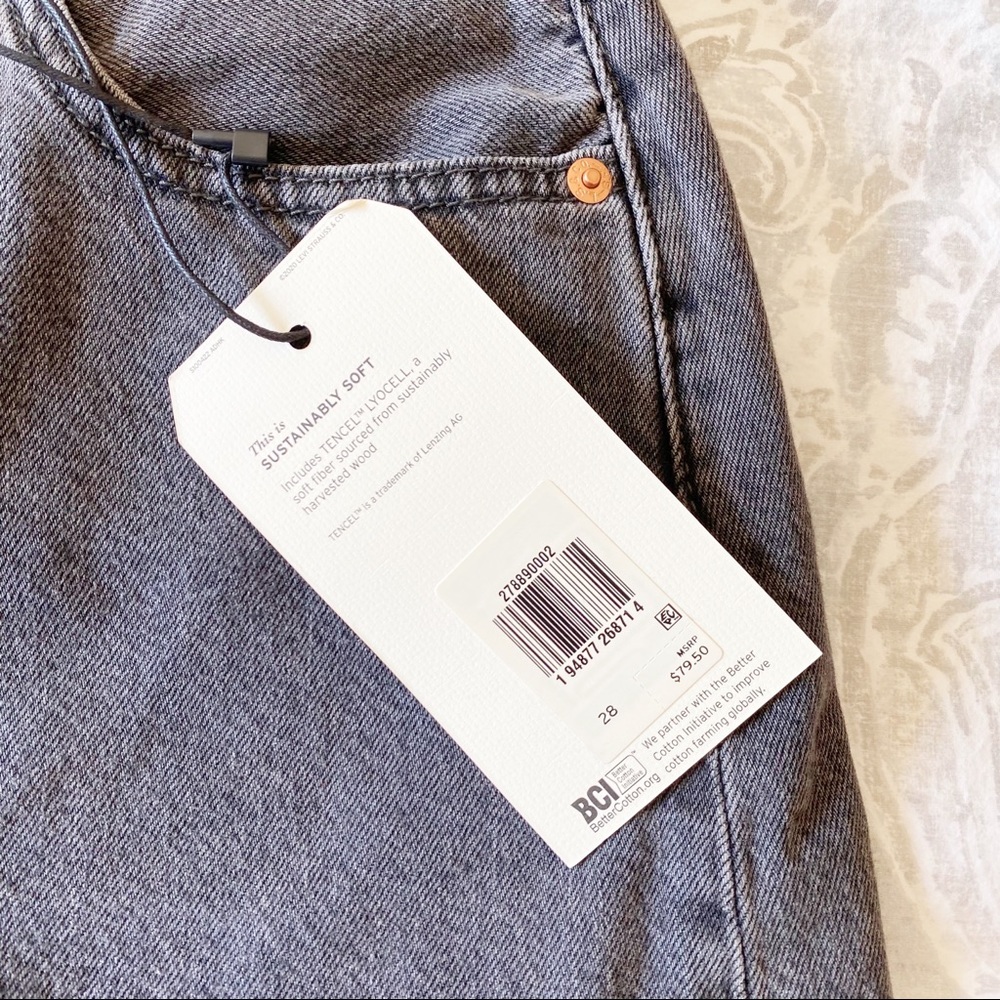 LEVI’S Ribcage Denim Mini Skirt Black 28 NEW NWT - Picture 5 of 11